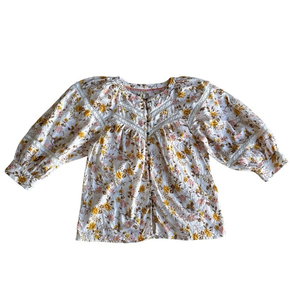 Anthropologie Harmony Lace Peasant Top Size Small - Picture 3 of 6